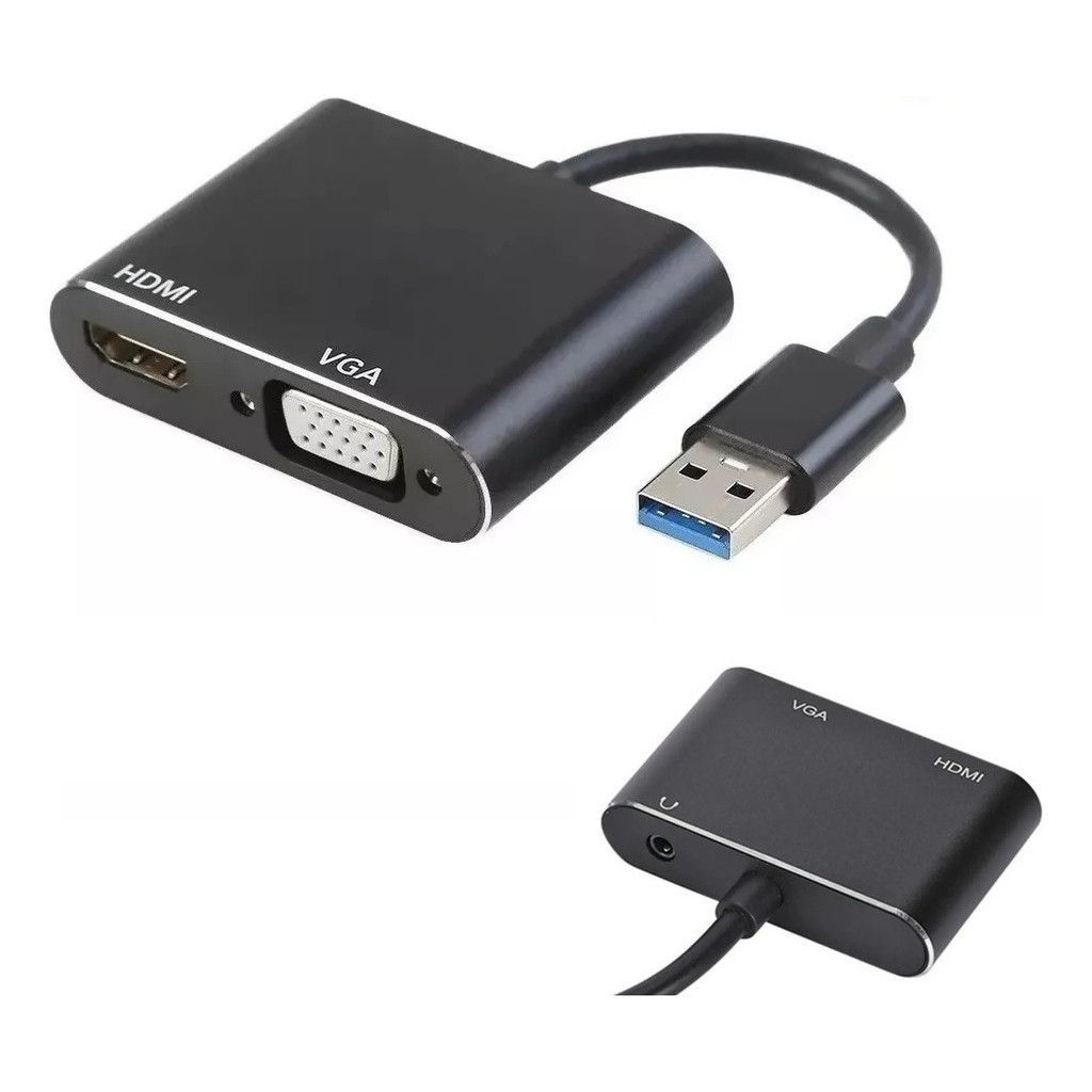 Cabo Adaptador Usb3.0 Para Hdmi/vga Vídeo Áudio 1080p