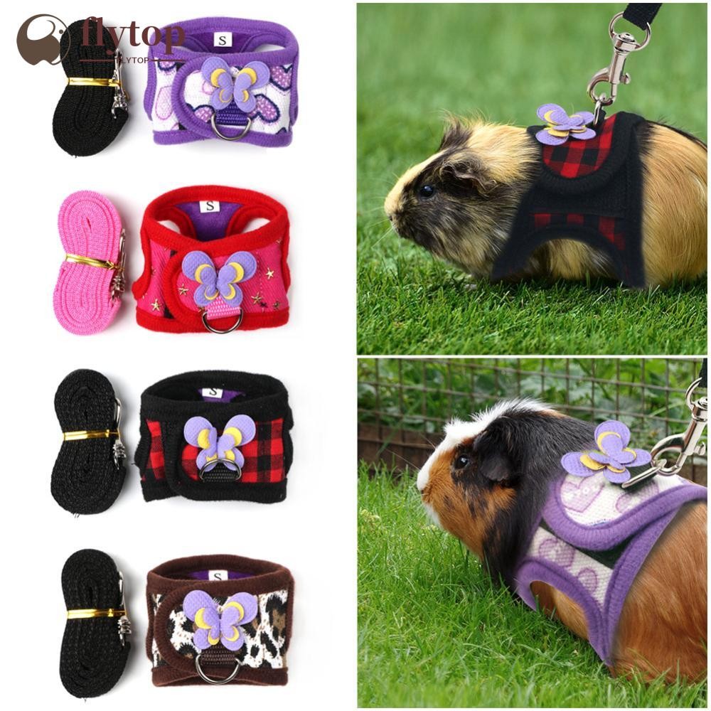 FLYTOP Ajustável Cobaia Arnês Trela Conjunto Corda De Tração Ao Ar Livre Para Hamster Chinchila Ratos Rato Furão Coelho