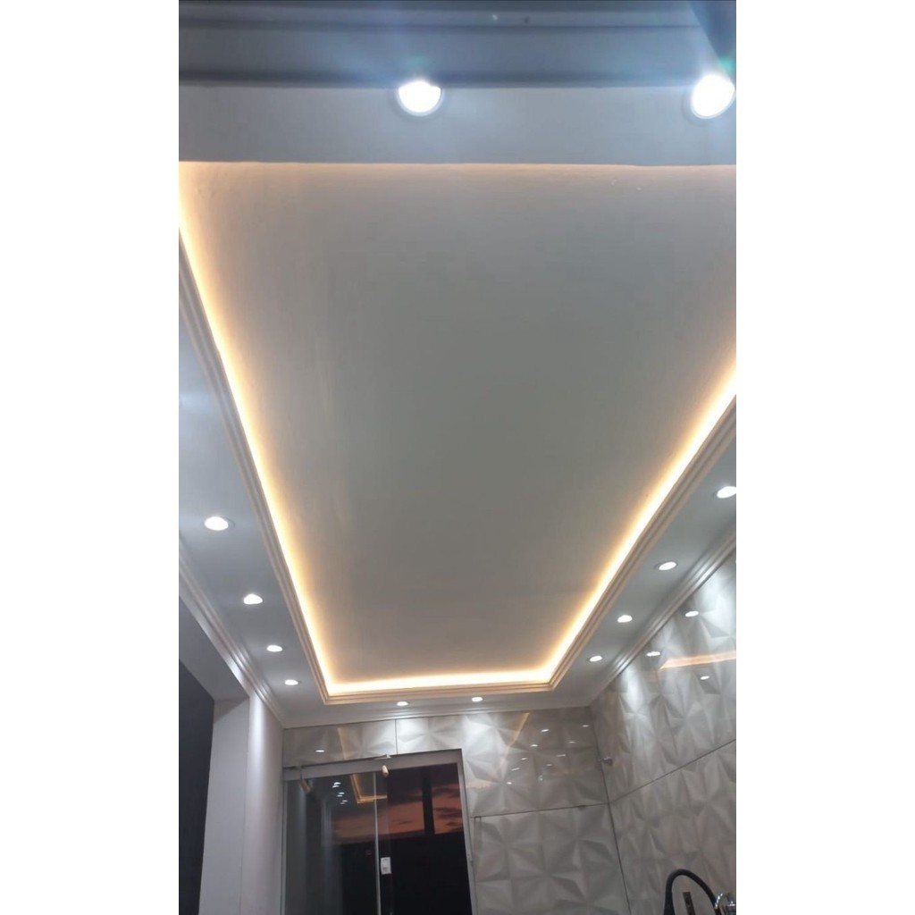 Spot Led Moldura Sanca Roda Teto + Sanca de Spot 4 Metros Moldura Sanca de Isopor Oferta Promoção