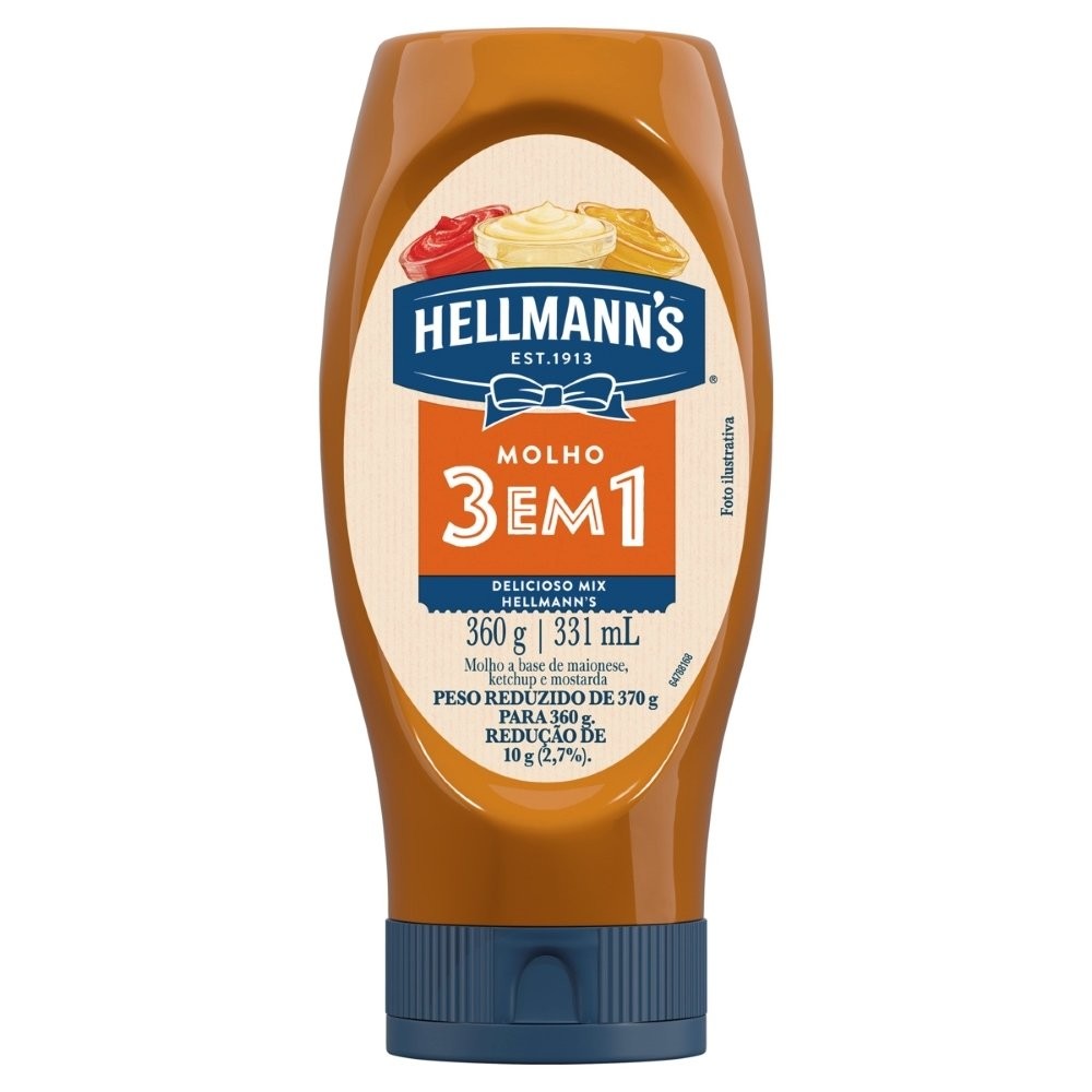 Molho Hellmann's 3 em 1 Squeeze 360g em Oferta na Shopee