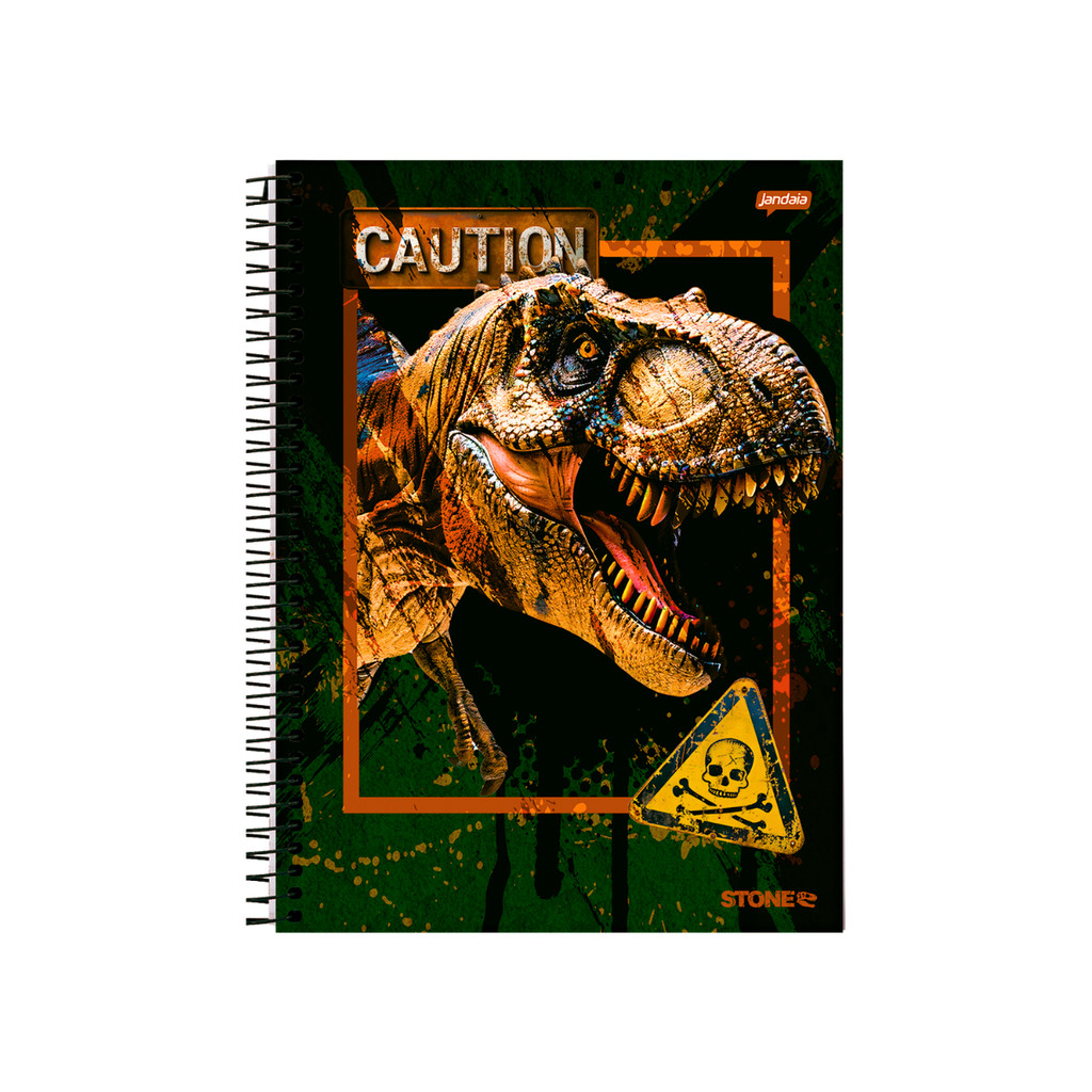 Caderno 01 Matéria Universitário  80 Folhas Stone - Jandaia Capa:Caution2º em Oferta na Shopee