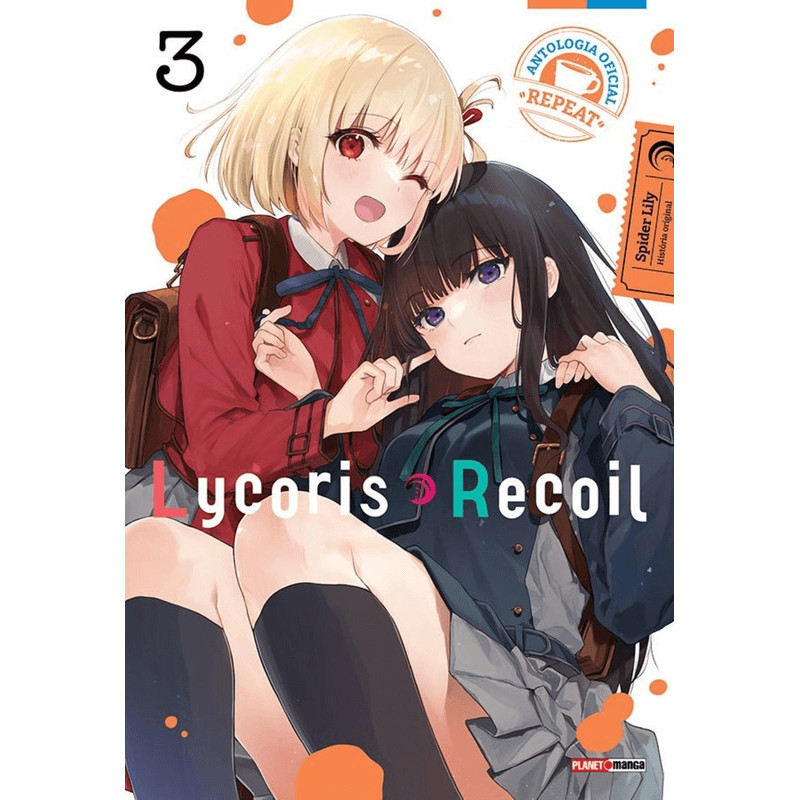 Capa do livro Mangá - Lycoris Recoil - Anthology - Repeat 03 - Editora Panini