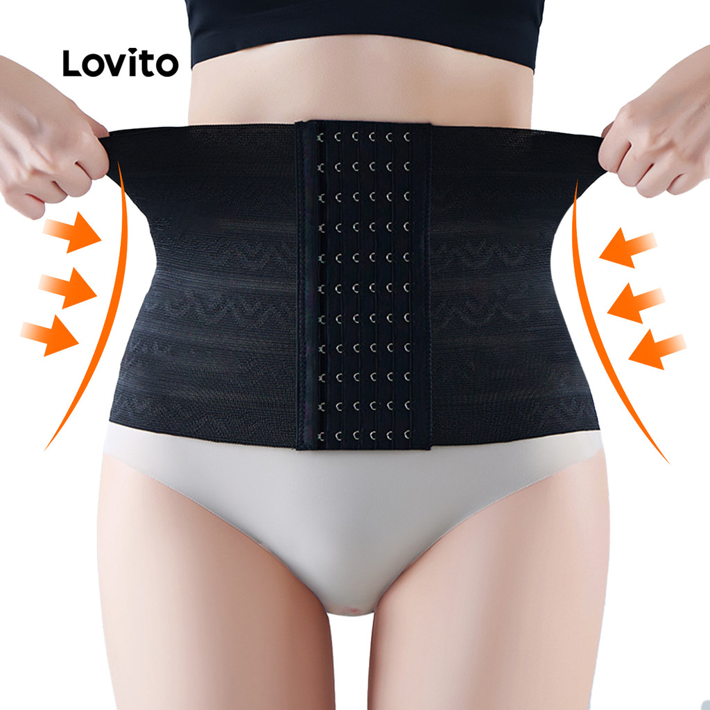 (NEW) Lovito Modelador Casual de Pele Estiramento em 4 Direções Controle de barriga LNE113119