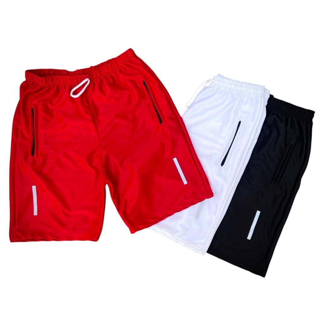 Kit 3 Bermudas  Masculinas Com Bolsos Elastico Bermuda para Treino Masculina