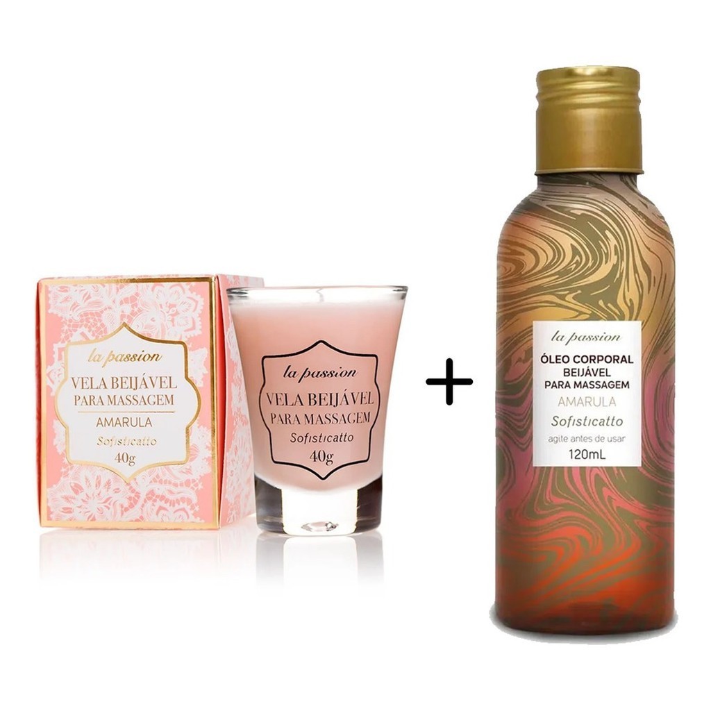 Óleo De Massagem Corporal Amarula Relaxamento Com Vela Amarula