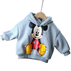 Blusa Moletom Infantil - Mickey Hoodies Unissex-Inverno-Outono - Casacos C\ Capuz bebê. P a 5 anos