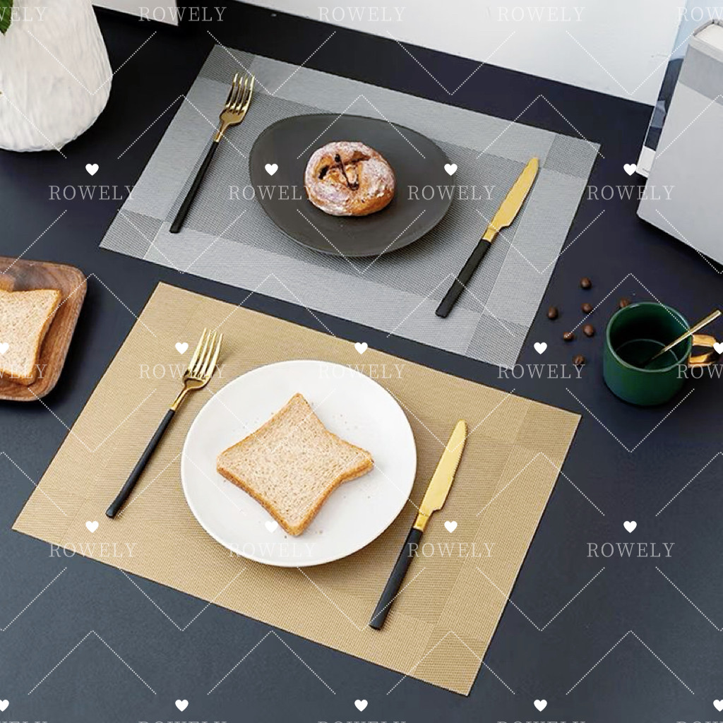 Kit 4~10 Jogo Americano Simples Impermeável e Resistente a Óleo para Doméstico em Estilo Ocidental em Oferta na Shopee