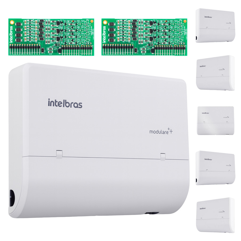 Intelbras PABX Modulare Mais Central Telefônica 2 Linhas com Placa para 12 Ramais Analógicos
