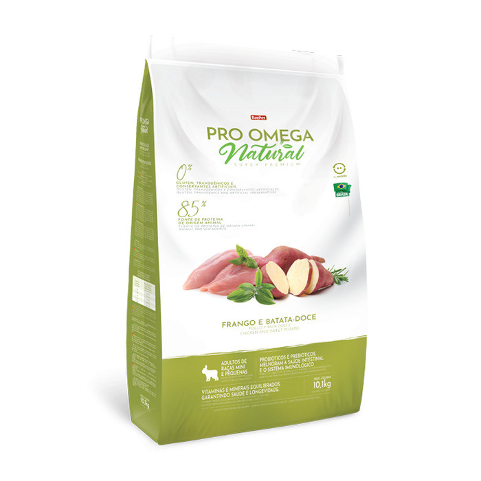 Ração Pro Omega Natural Cão Adulto Raças Pequenas 10,1 Kg Super Premium