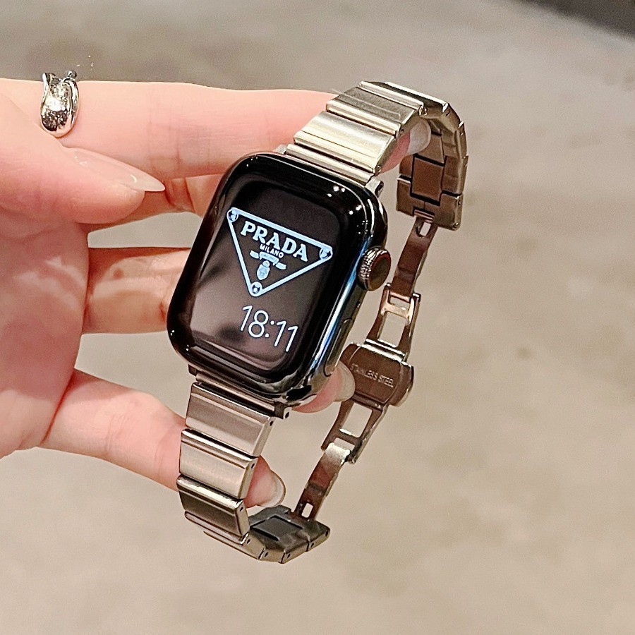 Pulseira De Metal Fina De Aço Inoxidável Para Apple Watch SE 3 2 45 41 38 40 42 44 46mm Ultra 49mm iwatch Série 11 10 9 em Oferta na Shopee