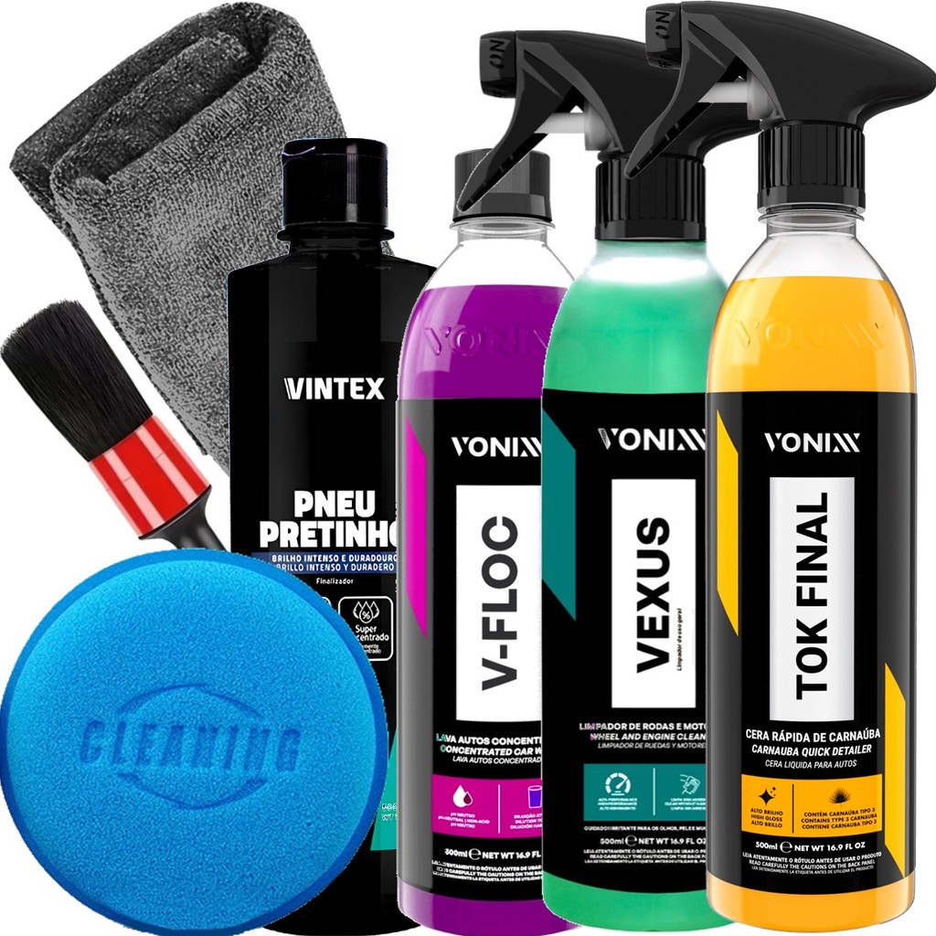 KIT SHAMPOO V-FLOC CERA TOK FINAL VEXUS VONIXX PRETINHO VINTEX