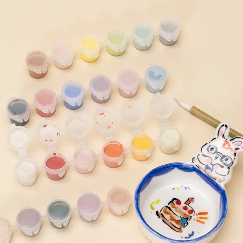 Novo 24 Cores/Conjunto Pigmento De Pintura Cerâmica Underglaze Cor Jingdezhen Temperatura Média De Cozimento em Oferta na Shopee