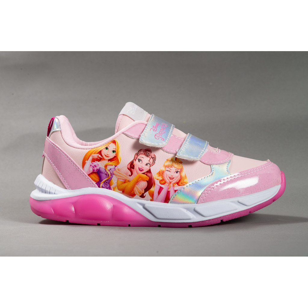 Tenis Infantil Meninas Princesas Led Conforto Disney Original