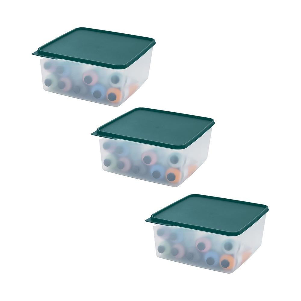Kit 3 Potes Herméticos Tupperware Basic Line Transparente 5L