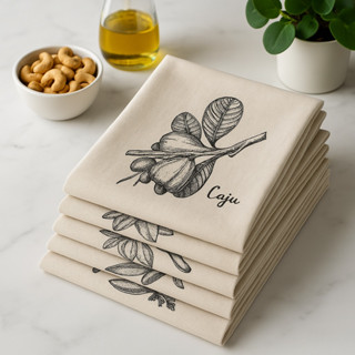 Pano De Prato 10/05/03  Unidades Premium Ecológico Alta Absorção Cru Coleção Sabores Tamanho Grande 65X42 Pè de Galinha em Oferta na Shopee