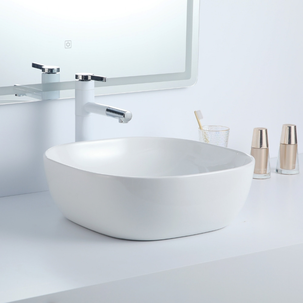 Cuba Deend De Cerâmica Quadrina Ovale Para Banheiro 42x42x13cm em Oferta na Shopee