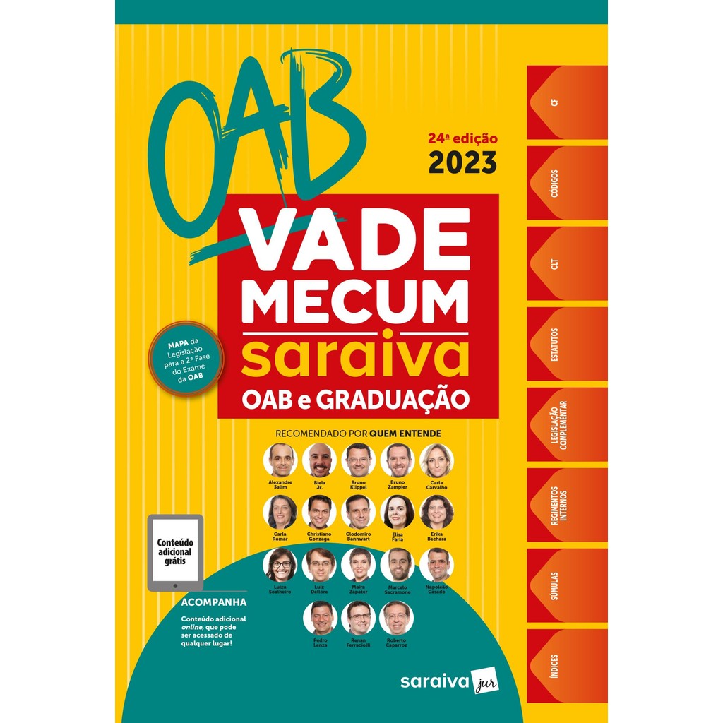 Livro Vade Mecum Saraiva OAB e Graduação - 24ª edição 2023 - Livros Sorocaba