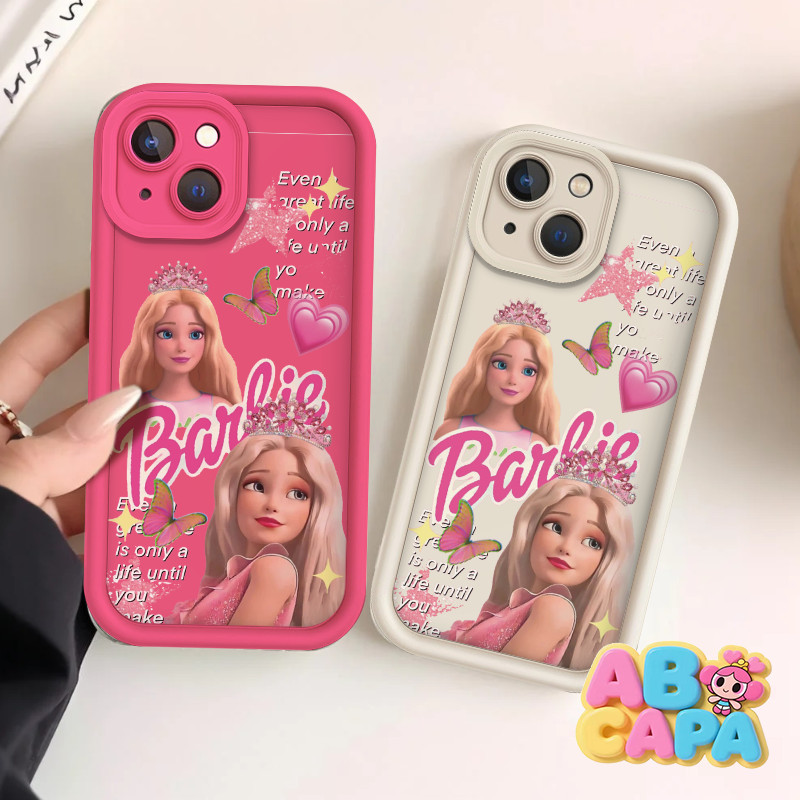 Linda Princesa Barbie Para Meninas Capa De silicone Macio iPhone 7 8 11 12 13 14 15 16 XS XR PRO MAX PLUS
