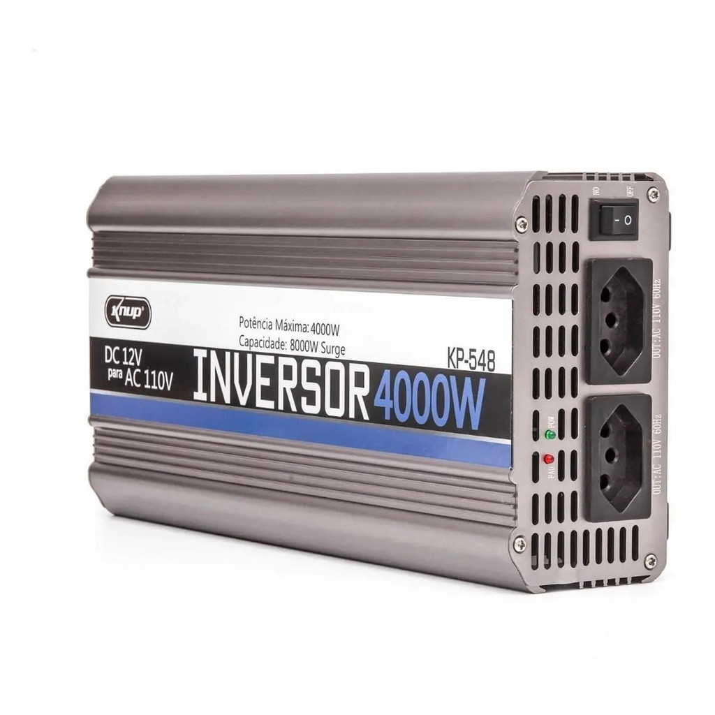 Inversor Tensão 4000w 12v Para 110v Conversor Transformador Knup em Oferta na Shopee