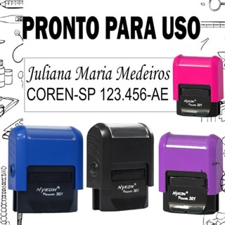 Carimbo Auxiliar de Enfermagem - Personalizado em Oferta na Shopee