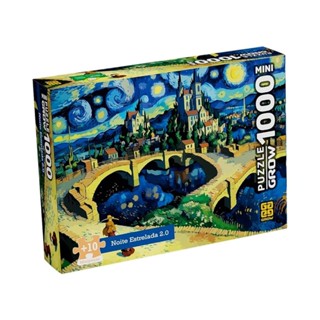 Mini Quebra-cabeça 1000 peças Noite Estrelada 2.0 Grow - 04608 em Oferta na Shopee
