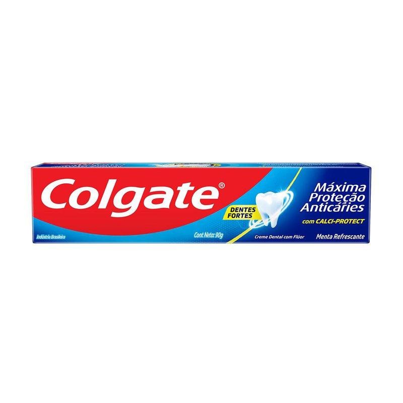 Creme Dental Colgate Máxima Proteção Anticáries 90g em Oferta na Shopee