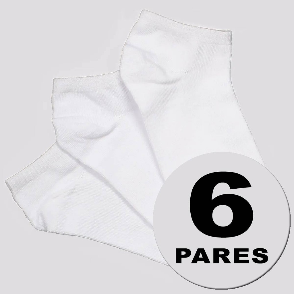 Kit Meia Selene Sapatilha 6 Pares Branca em Oferta na Shopee