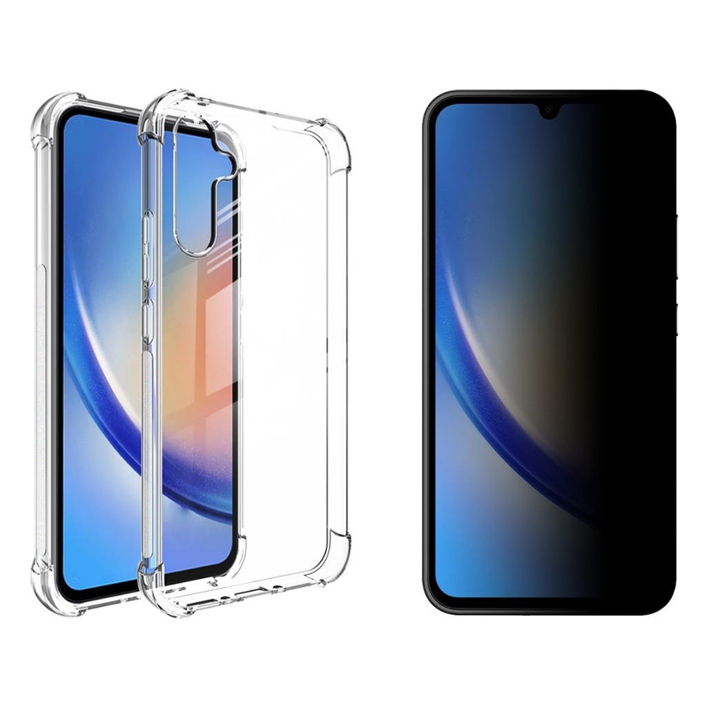 Capa Capinha Anti Impacto Para Galaxy A34 5G E/OU Película 3D Privacidade Anti Spy Espião em Oferta na Shopee