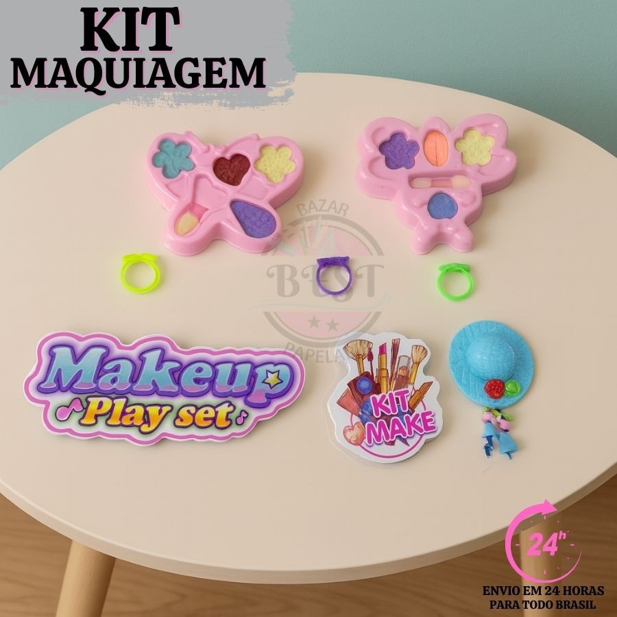 Kit Beleza Brinquedo Infantil Menina Modelo Maquiagem De Criança Boneca