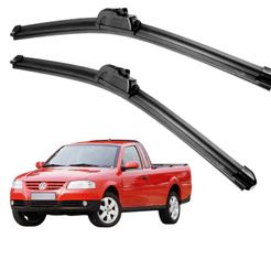 Par Palhetas Limpador De Parabrisa Dianteiro Para Volkswagen Saveiro G3 / G4 2000 Até 2010