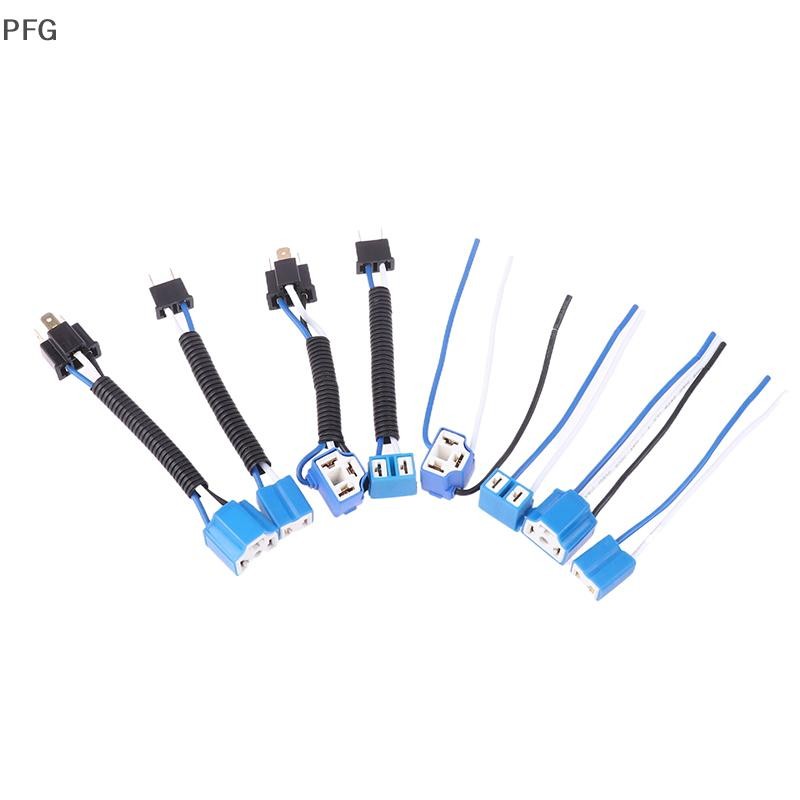 PFG H7 H4 Carro Caminhão Fêmea Macho Cerâmica Farol Extensão Conector Plug Lâmpada Soquete Adaptador 12V 4A FG