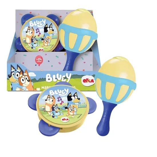 Brinquedo Instrumentos Maraca E Pandeiro Bluey Original Elka