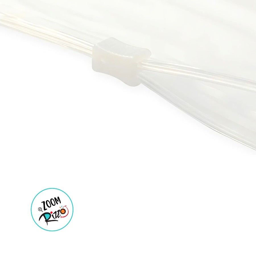 Saco Trilho Zip Transparente Fosco Com Furo - 35x45cm - 50 unidades - Rizzo