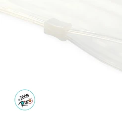 Saco Trilho Zip Transparente Fosco Com Furo - 35x45cm - 50 unidades - Rizzo
