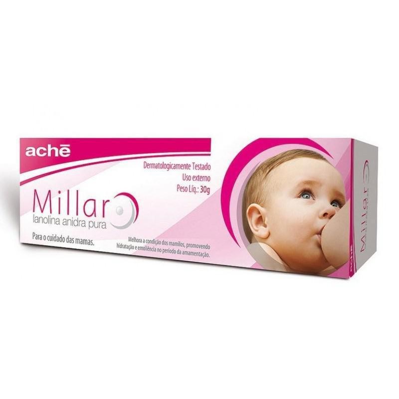Pomada Hidratante Para os Seios Millar Lanolina Anidra Pura 30g em Oferta na Shopee