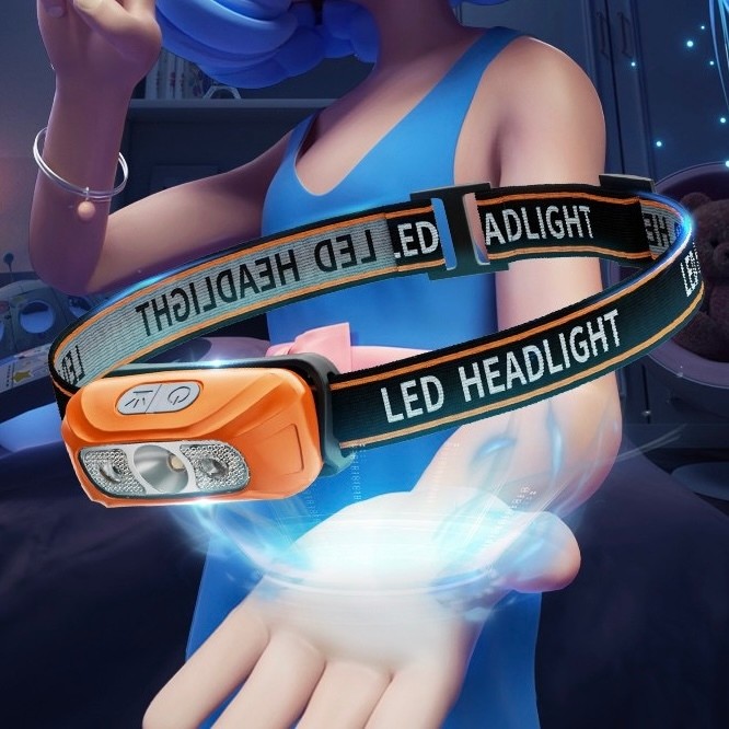 Imagem Lanterna Cabeça Led Premium Recarregavel Sensor Prova D'água-SUN