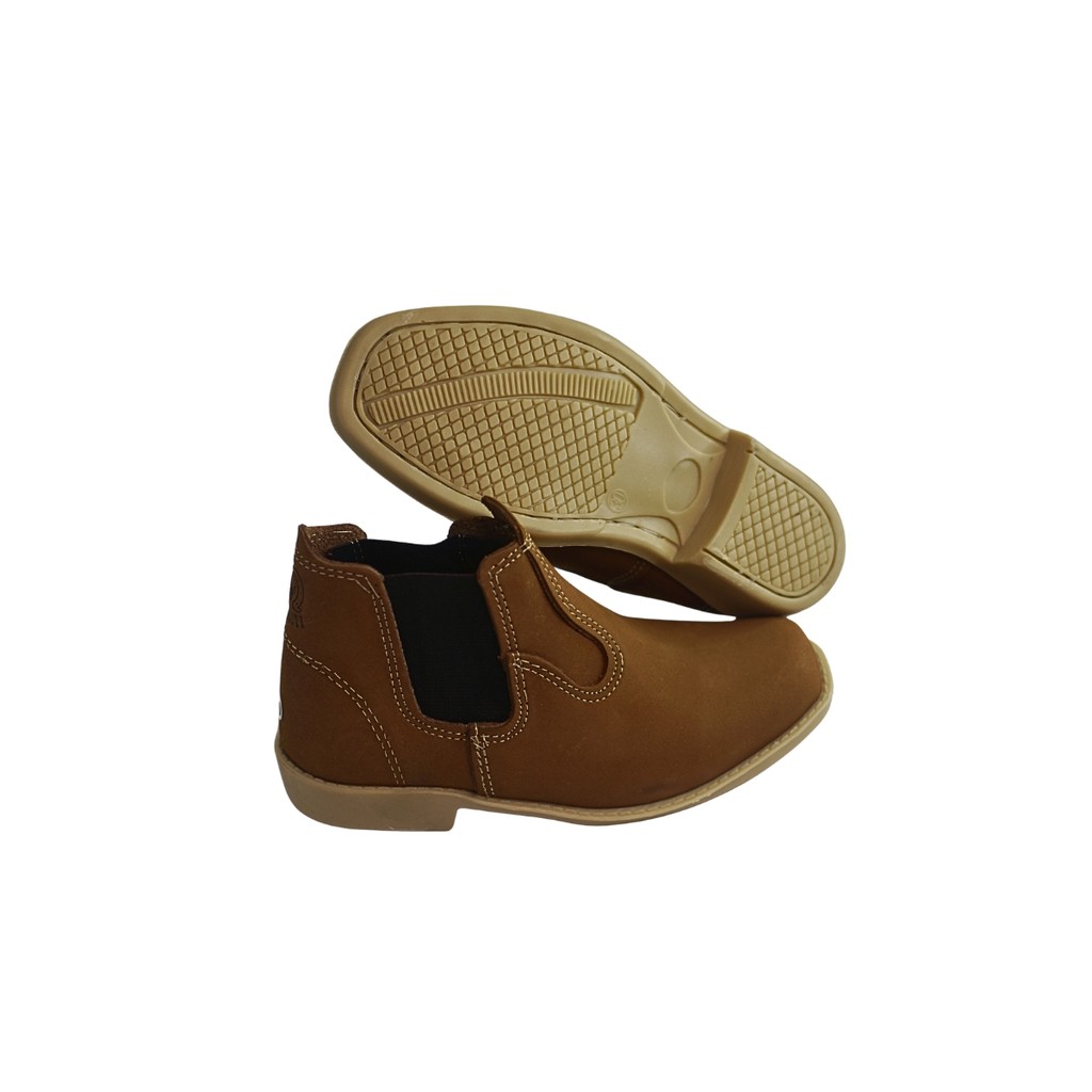 Bota Infantil De Couro Nobuck Castor - Dubreti