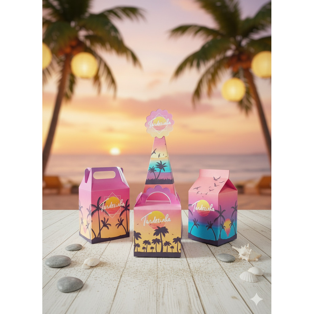 Kit Festa TARDEZINHA -  20 Caixinhas para decoração e Lembrancinha Festa Infantil