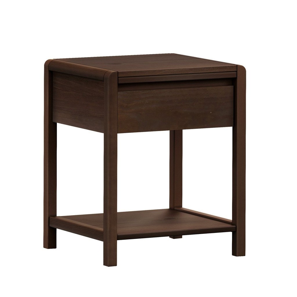 Mesa de Cabeceira 1 Gaveta de Madeira Maciça Modena Capuccino em Oferta na Shopee