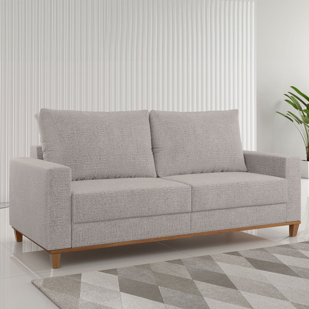 Sofá Living Gilbran 3 Lugares - Vian em Oferta na Shopee
