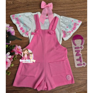 Conjunto Blusa e Jardineira Cintti 2 a 12 anos em Oferta na Shopee