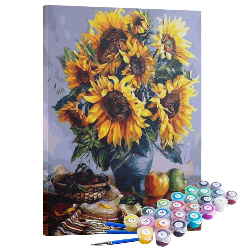 Kit Pintura Terapêutica - Vaso de Girassol