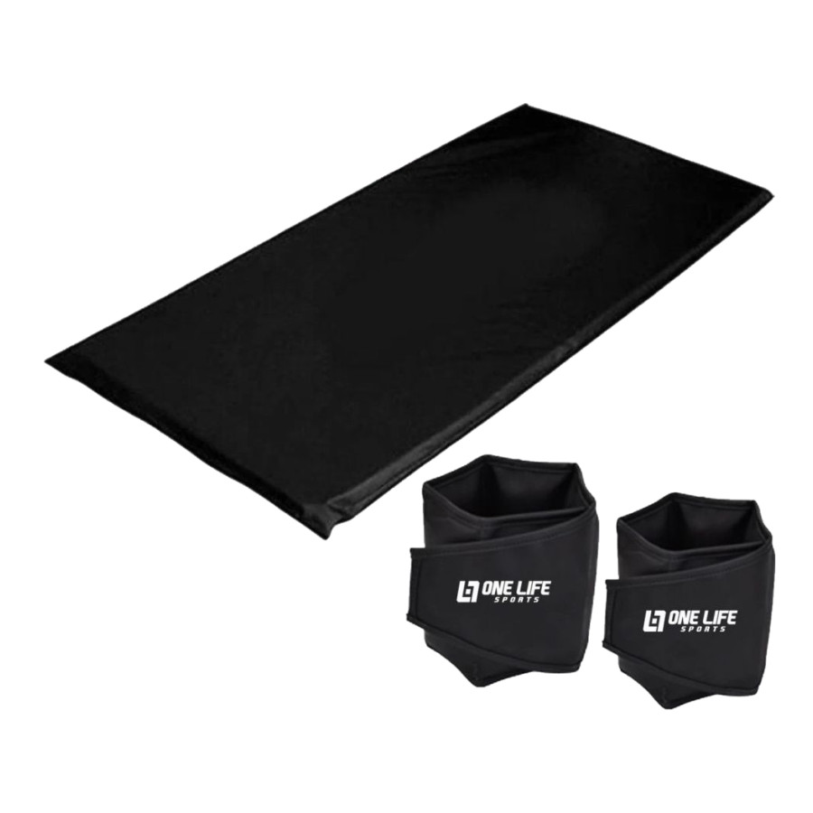 Kit Funcional Casa = Colchonete Comercial + Caneleira Peso 4 Kg Par