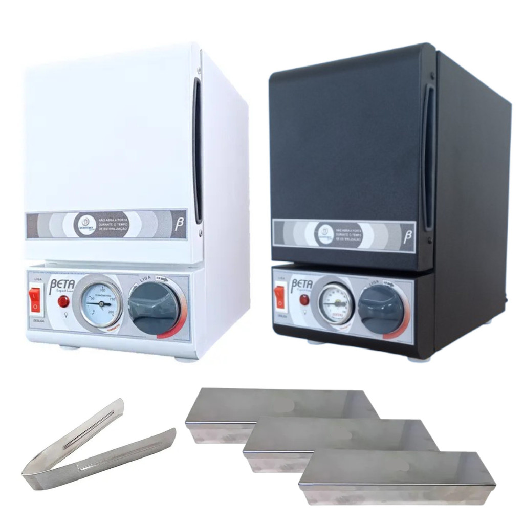 Estufa Esterilização Beta Bivolt Capacidade 3,5L Odontécnica + 3 Estojos (marmitas) em Oferta na Shopee