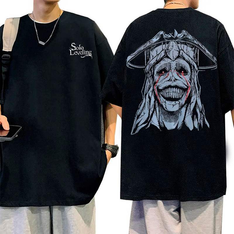 Camiseta Básica Anime Solo Leveling Estatua Camisa 100% Algodão Streetwear Temos Plus Size Lançamento - Envio Rápido em Oferta na Shopee
