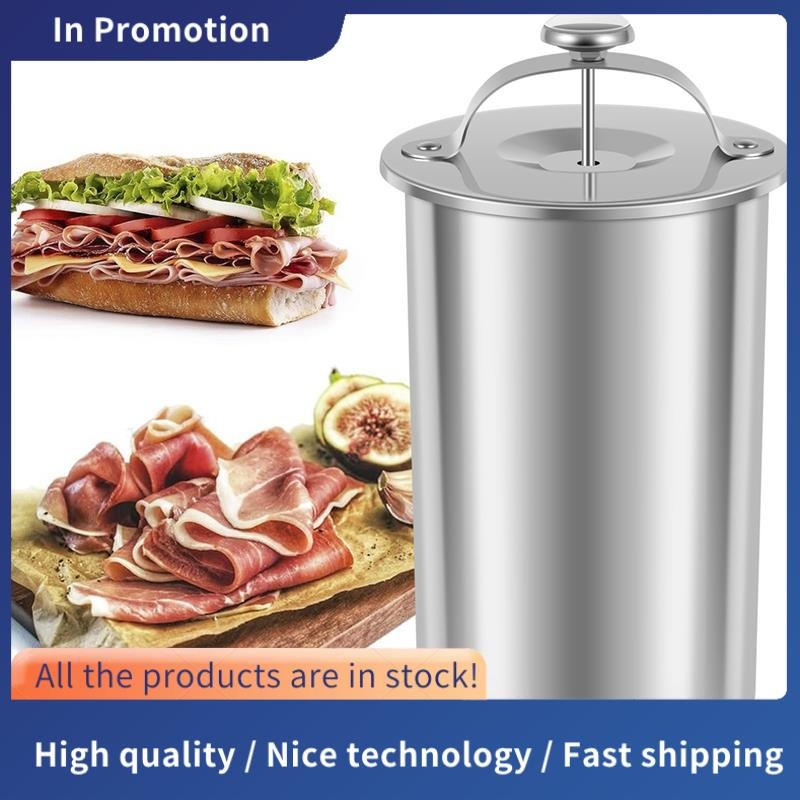 1 Peça Fogão De Carne Multifuncional Forma Redonda Máquina Marcador Caseira Fabricante Presunto Prata