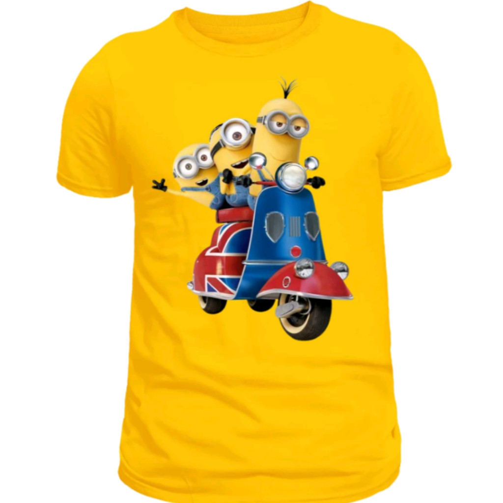 Camiseta Minions Amarela Estampas Variadas 100% Algodão Envio Rápido