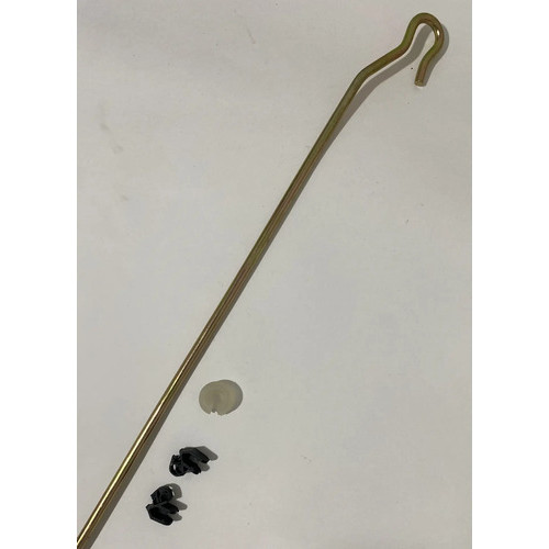 A451 Kit Vareta Haste + Suportes Capô Ford Cargo Ate 2010 Dourado