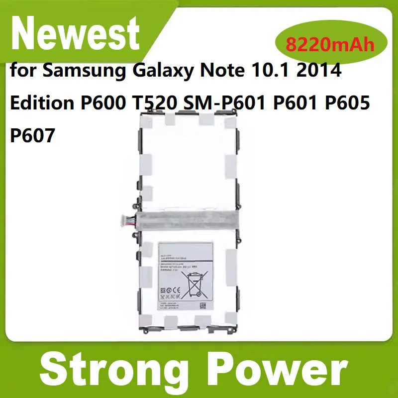 Bateria Para Samsung Galaxy Note 10.1 2014 Edição P600 T520 SM-P601 P605 P607 8220mAh T8220E T8220U