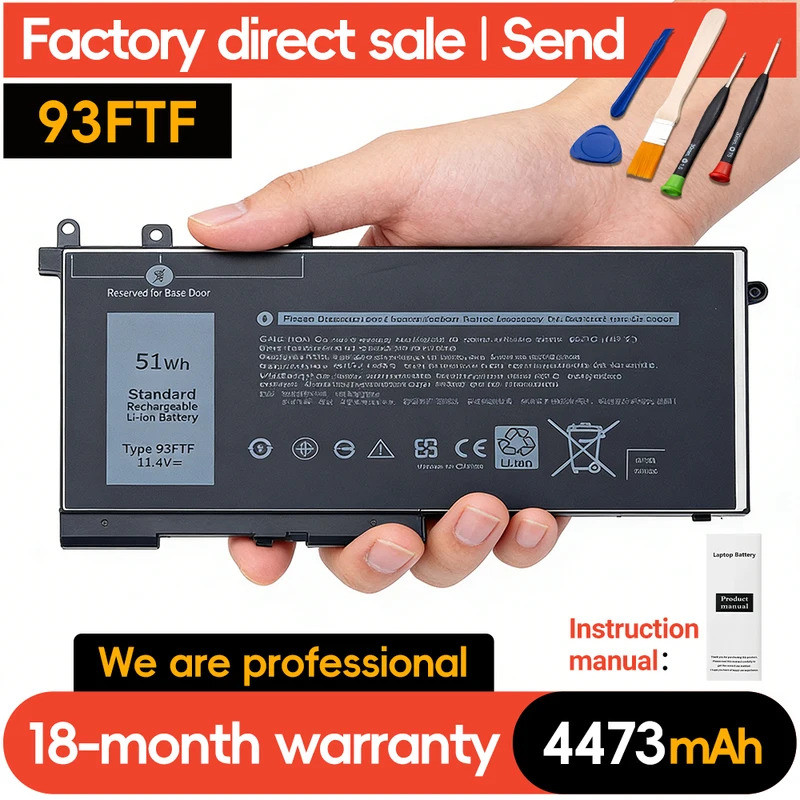 SUOZHAN 51Wh 93FTF Bateria Para Dell Latitude 5580 5480 5280 5590 5490 5491 5290 5288 5488 5495 5591 E5580 E5480 E5280 E